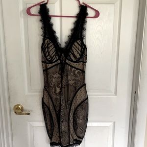 Bebe black lace dress